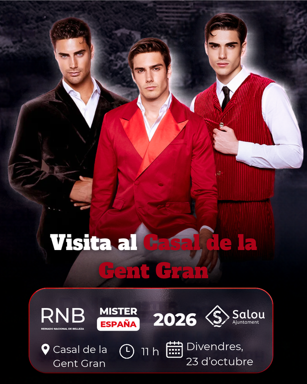Visita dels Mister RNB Espanya al Casal de la Gent Gran