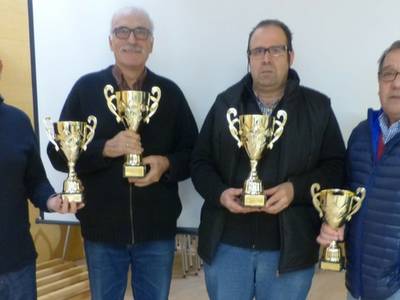 La parella Calvo-Sanchez, guanyadors del Campionat Local de Botifarra de Festa Major