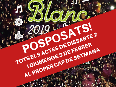 Es traslladen tots els actes del dissabte i diumenge de Festa Major davant les previsions climatològiques