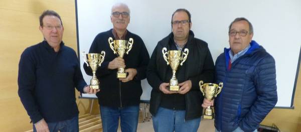 La parella Calvo-Sanchez, guanyadors del Campionat Local de Botifarra de Festa Major
