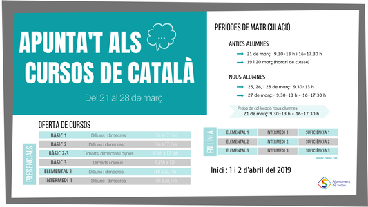 El Servei de Català de Salou obre un nou període de matrícula pels cursos d’aprenentatge de la llengua