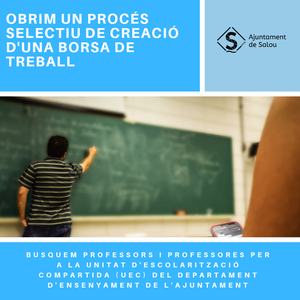 L’Ajuntament de Salou busca professors/es per a la Unitat d’Escolarització Compartida (UEC)