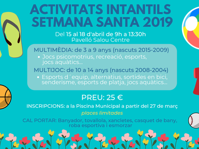 Esports organitza activitats infantils de Setmana Santa