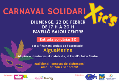 El Carnaval Xic'S arriba a Salou amb un caràcter solidari a favor de l'Associació AiguaMarina