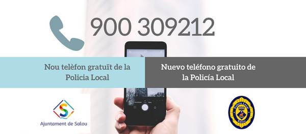 L'Ajuntament de Salou, habilita un telèfon 900, gratuït, pel servei de Policia Local