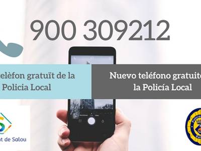 L'Ajuntament de Salou, habilita un telèfon 900, gratuït, pel servei de Policia Local