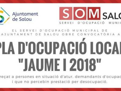 El Servei d'Ocupació Municipal de l'Ajuntament de Salou  posa en marxa una nova edició del Pla d'Ocupació Local "Jaume I"