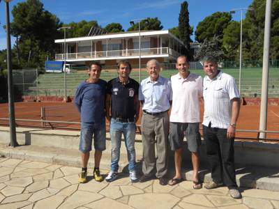 El salouenc Marc Gorriz, seleccionador de l’equip de Colòmbia de tennis, visita el Club Tennis Salou