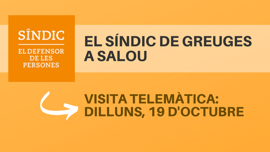 El Síndic de Greuges atendrà, de forma telemàtica, la ciutadania de Salou, el proper dilluns, 19 d’octubre