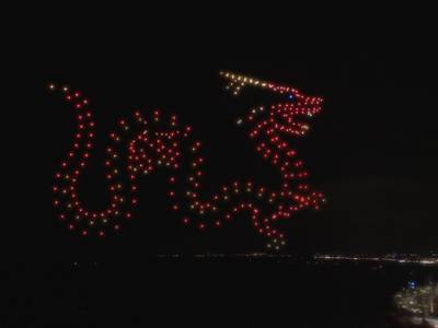 Els drons tornaran a la Festa al Cel amb una nova coreografia sobre el litoral de Salou