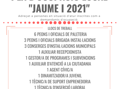 L’Ajuntament de Salou donarà feina a 21 persones, amb la nova edició del Pla d’Ocupació Local ‘Jaume I 2021’