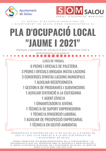 L’Ajuntament de Salou donarà feina a 21 persones, amb la nova edició del Pla d’Ocupació Local ‘Jaume I 2021’