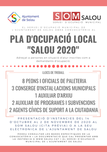 L’Ajuntament impulsa el nou Pla d’Ocupació Local extraordinari ‘Salou 2020’, que donarà feina a 16 persones del municipi
