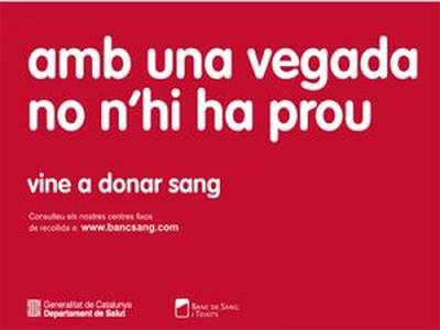 La regidoria de Salut Pública anima a la població a participar en una nova donació de sang