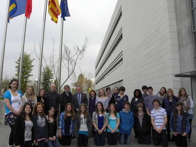 L'alcalde de Salou dona la benvinguda l’escola anglesa St. Bartholomew