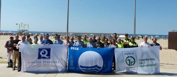 Les Banderes Blaves, les Q de qualitat i les ISO 14,001 ja onegen a les platges del municipi