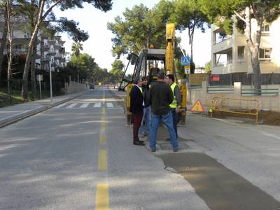 Les obres de condicionament de la carretera del Far avancen a bon ritme