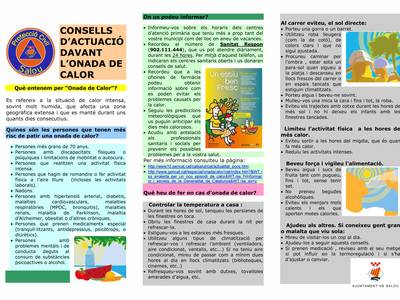 Protecció Civil activa l’alerta de nivell 2: situació d’alt risc per onada de calor per demà, divendres 10 d’agost i es perllongarà fins el diumenge 12