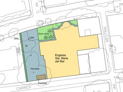Salou destinarà 70.000 euros per convertir en parc públic els voltants de la parròquia de Santa Maria del Mar