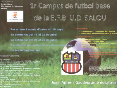 Salou organitza el primer campus de futbol base de la U.D. Salou