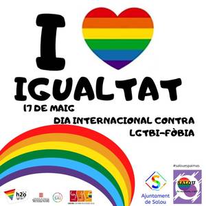 Salou reivindica la igualtat entre totes les persones, en el marc del Dia Internacional contra la LGTBI-fòbia, avui dilluns, 17 de maig