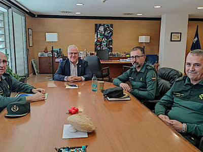 Visita a Salou del nou general en cap de la Guàrdia Civil a Catalunya