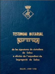 DONACIÓN DEL TESTIMONIO NOTARIAL de las firmas del expediente de segregación