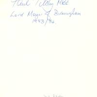 Paul Tilsley, Alcalde de Birmingham, 15-8-1993