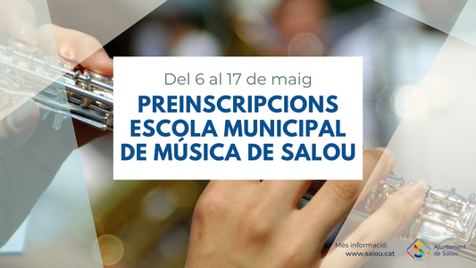 La Escuela Municipal de Música de Salou abre el calendario de preinscripción y matriculación