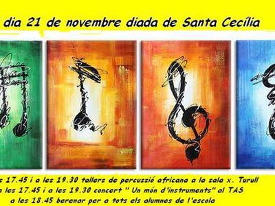 La Escuela Municipal de Música de Salou conoce de cerca la cultura africana en manos de la compañía Khan Cartrö para el Día de Santa Cecilia