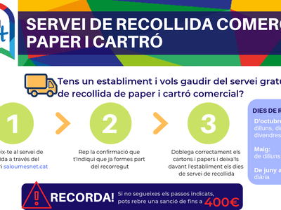 El Ayuntamiento pone a disposición de los establecimientos comerciales el servicio de recogida de papel y cartón