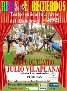 El Grupo de Teatro Julio Vilaplana estrena mañana sábado la obra solidaria 'Risas y recuerdos', a favor de la Associació de Familiars d’Alzheimer de Salou (AFAS)