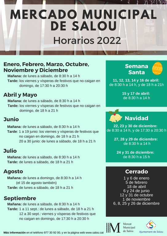 HORARIO MERCADO MUNICIPAL 2022