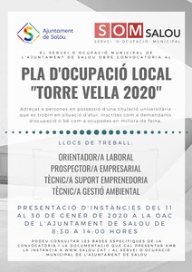 Salou pone en marcha la cuarta edición del Pla d'Ocupació Local "Torre Vella" destinado a titulados universitarios