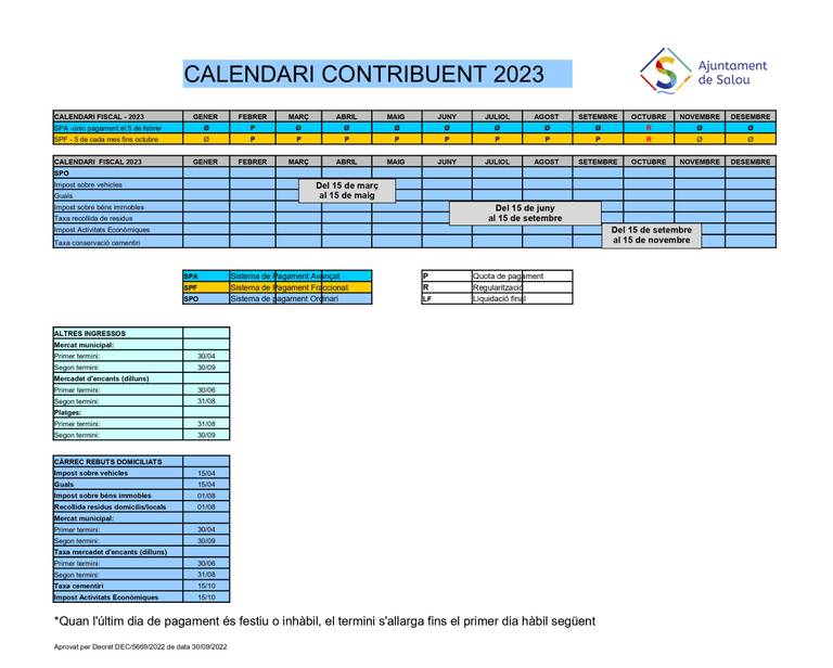 calendari contribuent 2023