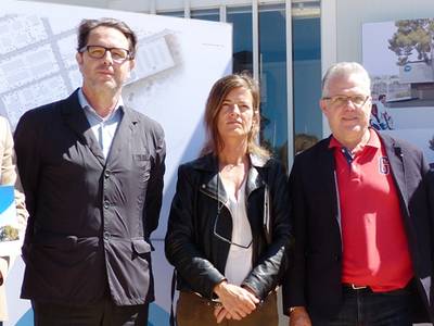 El alcalde de Salou visita las obras de remodelación del Tenis Salou H2O