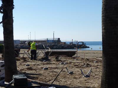 Las obras de la base náutica de Salou, en marcha