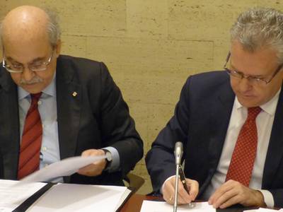 Ayuntamiento de Salou y Generalitat firman el convenio para financiar las obras de desvío y encauzamiento del barranco de Barenys