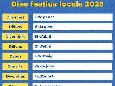 Calendario oficial de los festivos en Cataluña y Salou en 2025