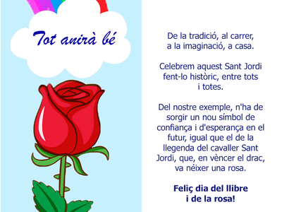 El alcalde de Salou, Pere Granados, felicita la Diada de Sant Jordi a la ciudadanía con un punto de libro