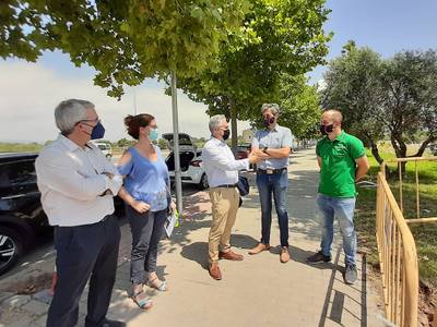 El alcalde de Salou visita la obra del Vial de Cavet que mejora los accesos a la Escuela Elisabeth