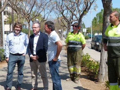 El alcalde de Salou visita los trabajos finalizados de mejora en la jardinería de diferentes calles de Salou