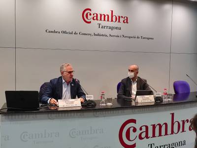 El alcalde Pere Granados habla, en la Cambra, sobre las potencialidades de Salou como municipio turístico sostenible, inteligente y desestacionalizado