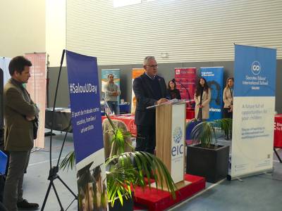 El alcalde Pere Granados inaugura la Feria de Universidades de la Socrates Educa International School Salou