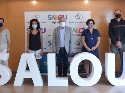 El alcalde Pere Granados recibe al nuevo equipo directivo de la Escola Europa de Salou