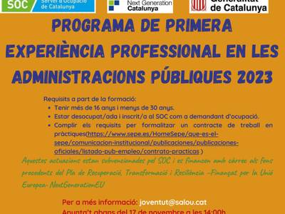 El Ayuntamiento de Salou da la oportunidad a la juventud de vivir su 'Primera Experiencia' laboral