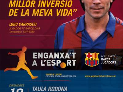 El futbolista ' Lobo' Carrasco, protagonista en el TAS de Salou en una jornada ' Engánchate al deporte '