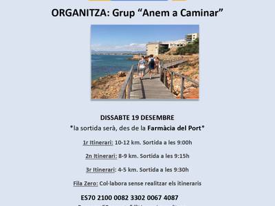 El grupo 'Anem a Caminar' organiza una salida por Salou, para recoger fondos para La Marató de TV3