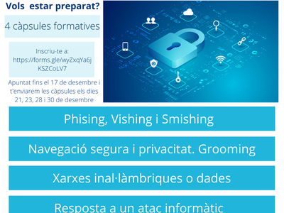 Joventut Salou ofrece a la juventud un curso gratuito online sobre ciberseguridad