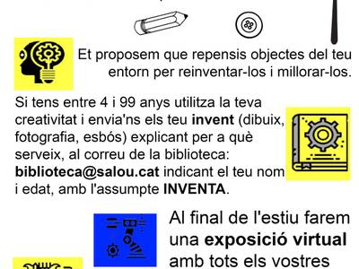 La Biblioteca de Salou impulsa este verano una exposición virtual de inventos, con dibujos, fotografías y vídeos de la ciudadanía